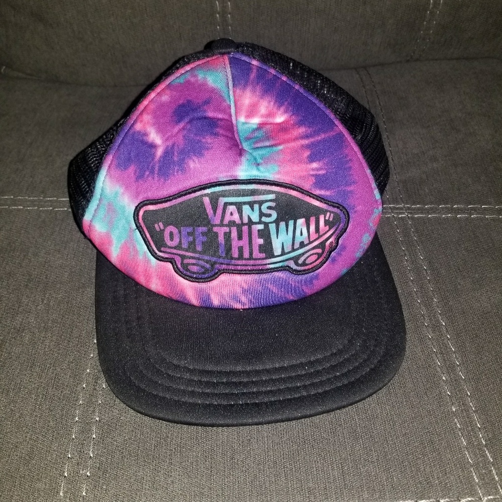 Tie Dye Vans Flat Rimmed Adjustable Hat